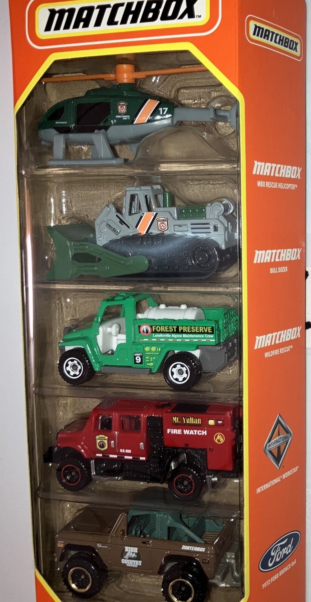 2024 MATCHBOX WILDFIRE RESCUE 5-PACK SET (HVT74) 4 CARS AND 1