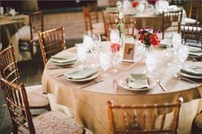 Burlap Overlay 72"  72" 100 Natural Jute Tablecloths Table Covers Wedding Big