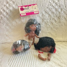 2-Darice Yarn Doll Craftin Black Doll Head Hands Angie 1 Little Cindy