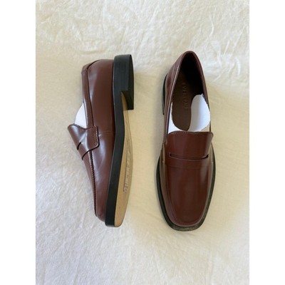Everlane | Women s 7 | The Penny Loafer | Dark Mahogany Brown Leather Minimalist