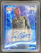 2025 Topps Chrome Marvel Studios Sapphire Paul Bettany as Vision Auto #AA-PB