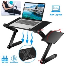 360  Adjustable Laptop Table Stand Lap Sofa Bed Tray Aluminum Fold Notebook Desk
