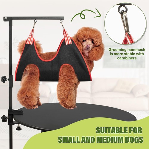 Dog Grooming Arm with Pet Grooming Hammock, 35" Pet Grooming Table Arm with A... - 第 3/9 張圖片