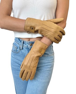 CHANEL ヴィンテージ ロングラムスキングローブ CCロゴ CHANEL Vintage CC Mark Logo Gloves Turn Lock #7.5 Leather Light