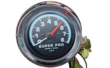 Vintage Sun Super Pro Tachometer Sst-802 8000 Rpm Labeled Plugs Oem Super Nice
