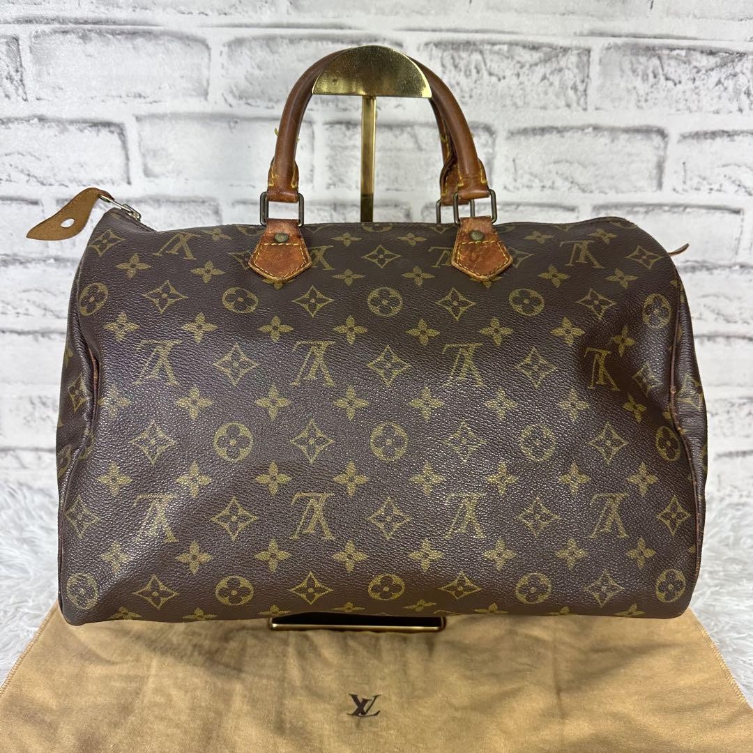Louis Vuitton Speedy 35 Monogram Canvas Tote Handbag New LV