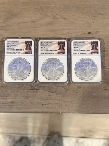 U.S. Mint 2025 American Eagle Silver $1 Privy Early Release NGC MS 70