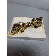 Vintage Gold Tone Mimi Di N Metal Bow Belt Buckle 2 Piece Statement Accessory