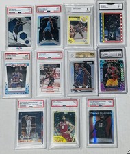 11 Graded Basketball Card Lot PSA LeBron James Anthony Edwards Julius Erving