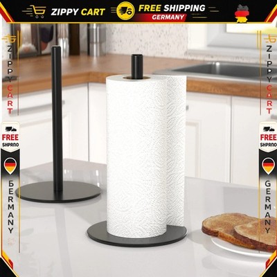 Kitchen Roll Paper Towel Holder Stand Weighted Non-Slip Base 