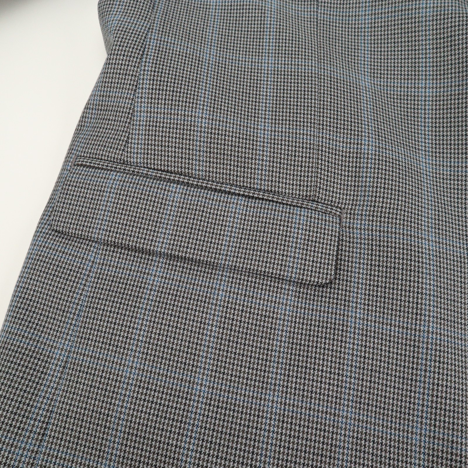 Chaps Medium Gray Houndstooth Blue Overcheck Poly… - image 11