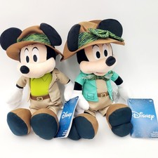 Disney Parks 2026 Animal Kingdom Mickey Minnie Mouse Safari Stuffed Animal Plush