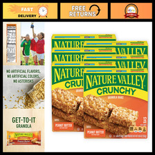 Crunchy Peanut Butter Granola Bars, 1.49 oz, 12 Count, Pack of 6 - Healthy Snack
