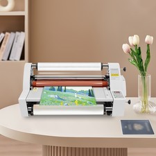110v Electronic Hot Cold Single & Dual Sided Roll Laminator Laminating Machine