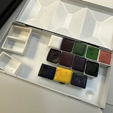 Artist Handmade Watercolors In Heavy Palette By Whiskey Painters, New, See Color