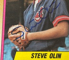1990 Topps STEVE OLIN Rookie #433 🔥 Indians 🔥 RaRe Autograph ⚾️ died 1993