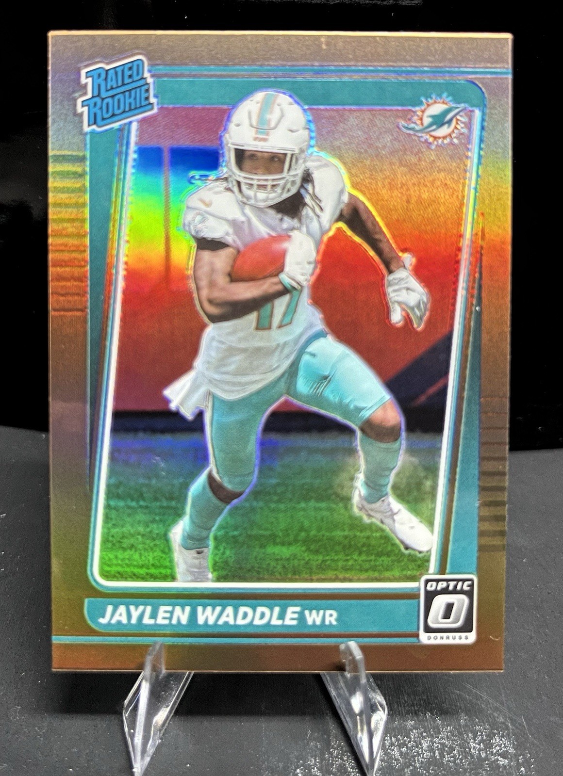 2021 Panini Donruss Optic Rated Rookie Jaylen Waddle Bronze Prizm #208