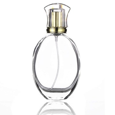 50ml 1.7 oz Vintage Pumpkin Shape Spray Bottle Refillable Crystal Glass Atomi...