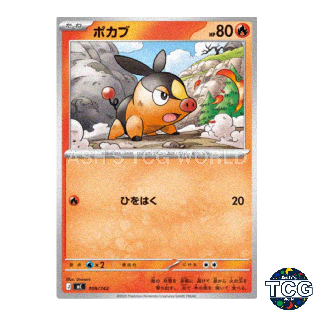 Tepig 109/742 MC Start Deck 100 Battle Collection Pokemon Card Japanese