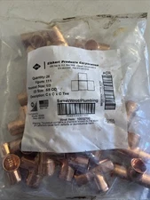 (25 Pack) 1/2 Inch Copper Tee Count Elkhart Products Corporation 1/2 x 1/2 x 1/2