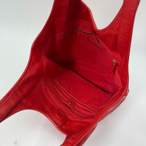 Sac fourre-tout Tory Burch en cuir rouge authentique couleur rare sac à bandoulière - Photo 13/13