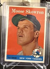 Topps 1958 Bill Skowron Moose Skowron #240 Yankees MLB Baseball Card Base