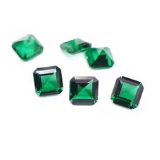 Emerald Square Faceted Gemstone Emerald Cut Rich Green Emerald Gem