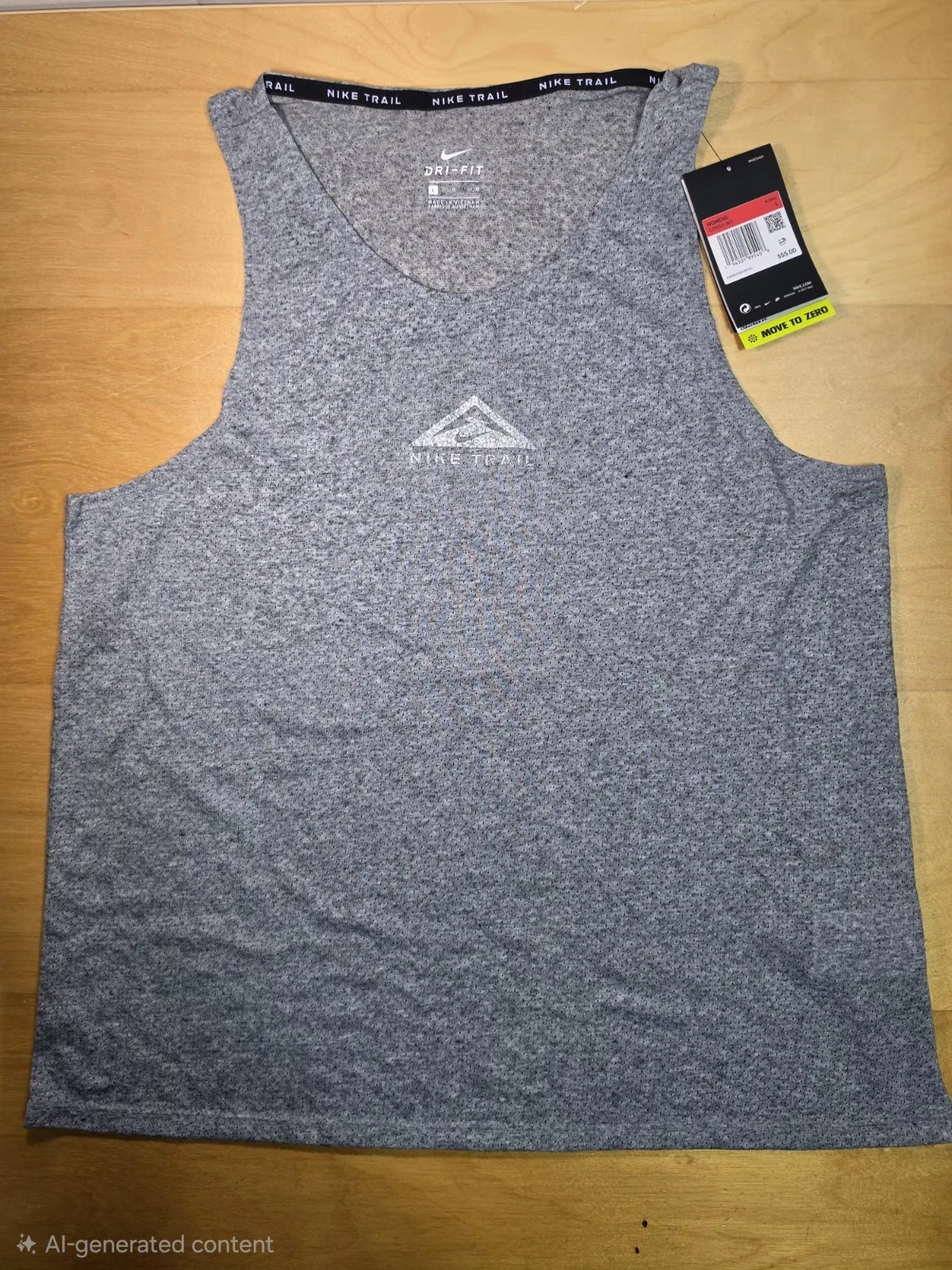 Women Size L - Nike City Sleek Trail Running Tank Top Grey CZ9553-063 New