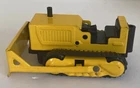 Vintage MINI YELLOW Tonka Bulldozer Tractor Snow Plough Frontload Pressed Steel