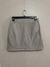 Croft  Barrow Women  s The Effortless Stretch Skort Khaki Sz 6 Reg Pockets