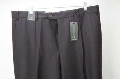 Zanella Cinquantasei Chris Dark Brown Wool Mens Pants Trousers 56 EU NEW