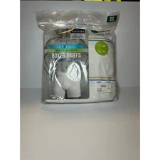 Stafford Dry+Cool Breathable Mesh Boxer Briefs 4 Pack White 3XL Big Tall