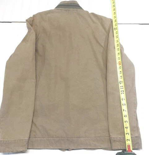 Levis Military Trucker Style Canvas Green Jacket Size XL Zipper& Button  image 5