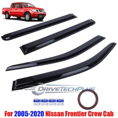 4pcs For 2005-2020 Nissan Frontier Crew Cab Window Vent Visors Sun Rain Guards