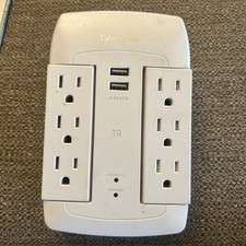 CyberPower P6WSUC 6-Outlet/1-USB-A/1-USB-C 1500 Joules Wall Surge Protector