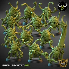 Eyecolites | Daemon | 3D Printed Miniature | Clay Beast Creation |