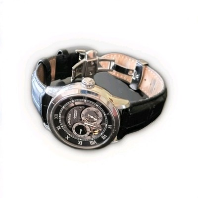 Bulova Mechanical Automatic Black Leather Men's Watch 96A135
