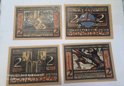 Notgeld Nordrhein-Westfahlen - 4 x Stadt Münster - Bild 1 von 2