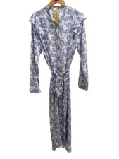 MELISSA ODABASH Ladies UKM White/Blue Blossom Shirt Dress Belted BNWT Classic
