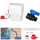 Rain Barrel Diverter Fits for 2"x 3" Standard Downspout with 2 Outlets&5ft Hose