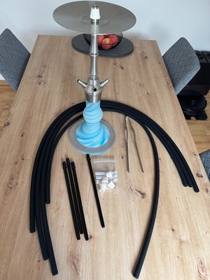 Aeon Shisha Edition 4 Premium Frozen Skyblue  Edelstahl + Schläuche + Mundstück