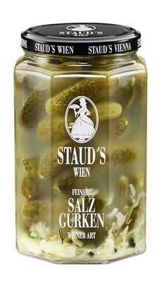 (17,71  /kg) Staud's Wien - Salz Gurken nach Wiener Art 580 ml