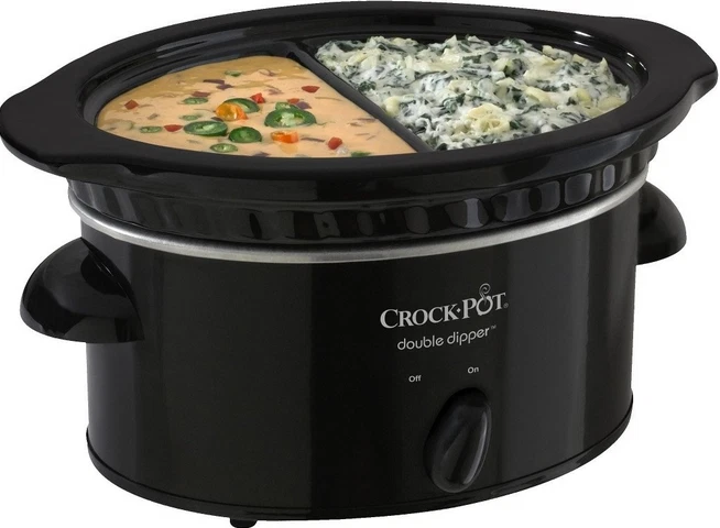 Crock-Pot SCDD 32-Ounce Manual Double Dipper Warmer, Black