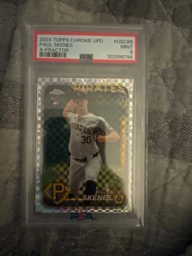 2024 TOPPS CHROME UPDATE X-FRACTOR #USC88 PAUL SKENES ROOKIE RC PSA 9