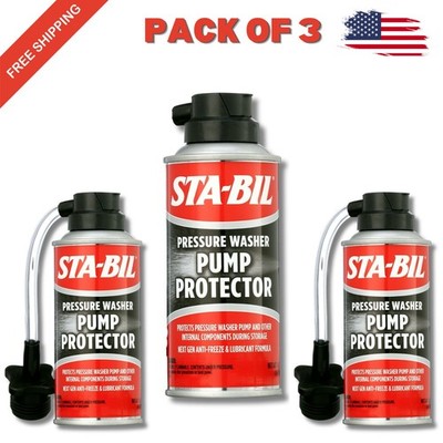 3 PACK-Pressure Washer Pump Protector Pistons Seal Saver Anti-Freeze STA-BIL 4oZ