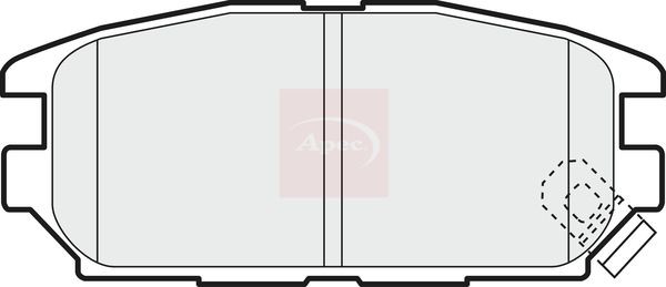 APEC PAD1098 Brake Pad Set For Disc Brake Rear 15mm Thickness Fits Mitsubishi