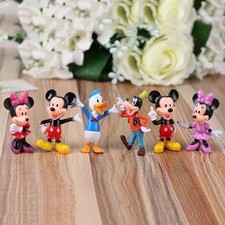 6Pcs/set Mickey Mouse Clubhouse Minnie Donald Figure Toys Cake Toppers gift kids