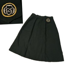 50s Girl Scouts Skirt Waist 22 XXS with Patch pocket