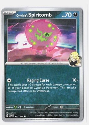 Cynthia's Spiritomb ME: Ascended Heroes 133/217 NM