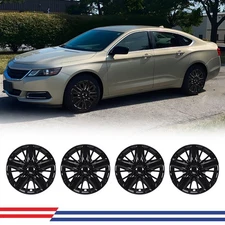 18" Hubcap Black Lacquer Wheel Covers For 2014-2020 Chevy Impala 18'' Wheel Rim